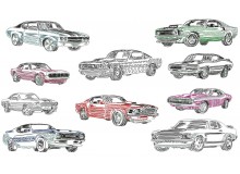 Stickserie - Muscle Cars